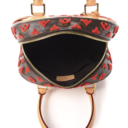 Louis Vuitton Monogram Tuffetage Deauville Cube Red 5 of 12