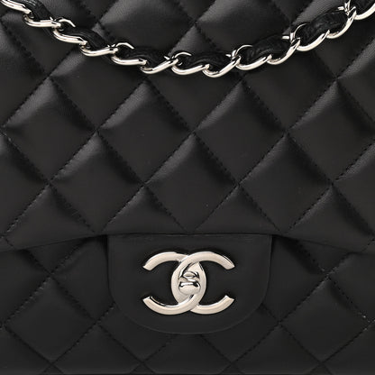 Chanel Lambskin Quilted Maxi Double Flap Black 7 of 13