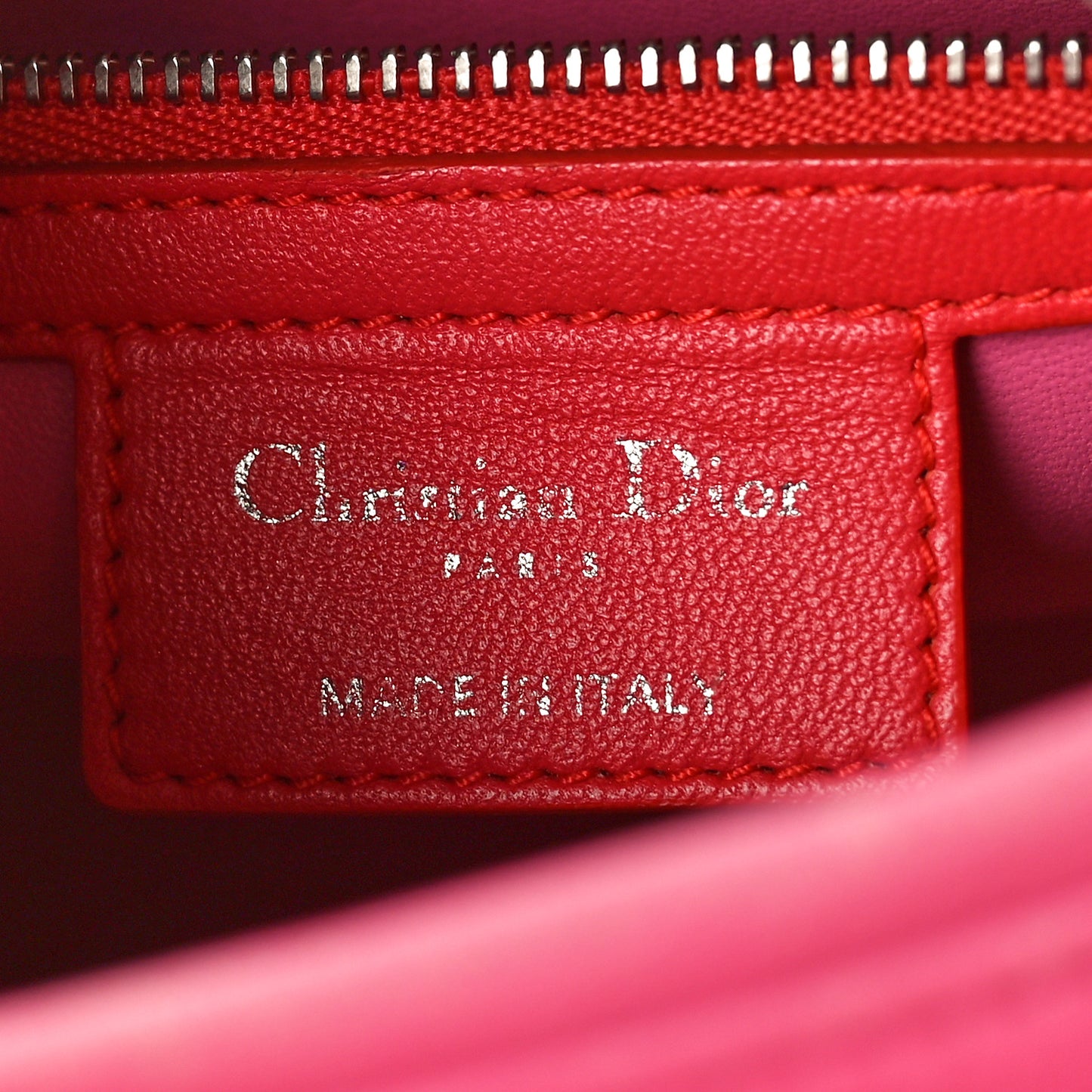 Lambskin Cannage Stitched Small Lady Dior Pink Grey