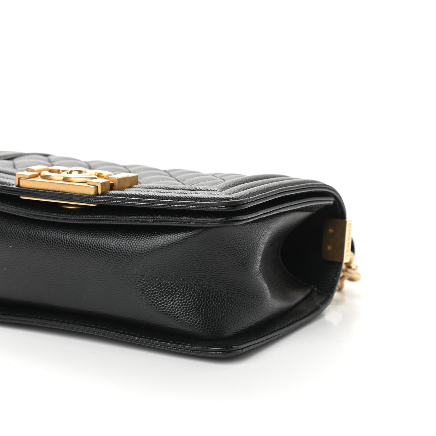 Caviar Quilted Small Boy Flap Black