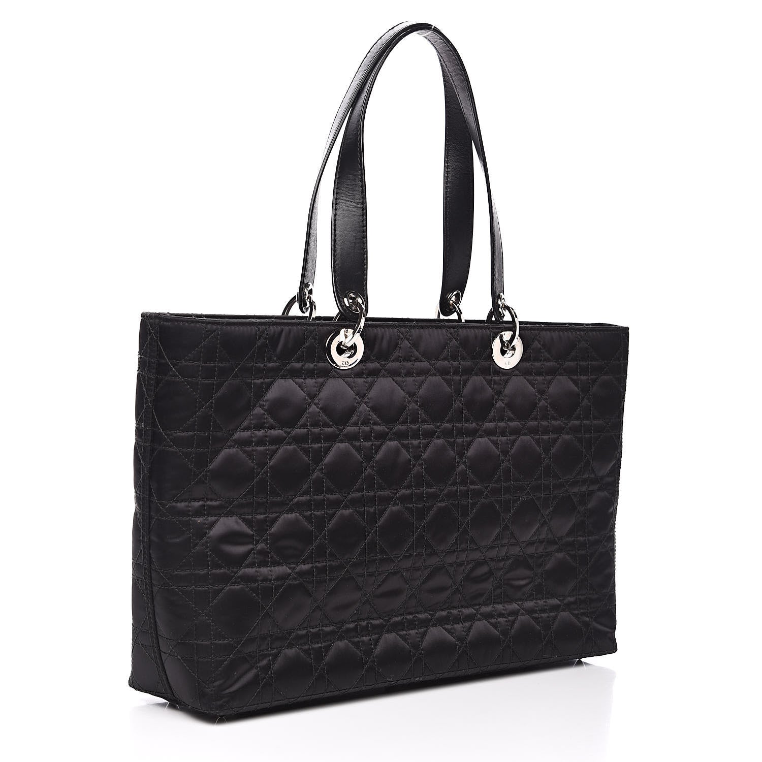 Christian Dior Nylon Cannage Tote Black 3 of 13