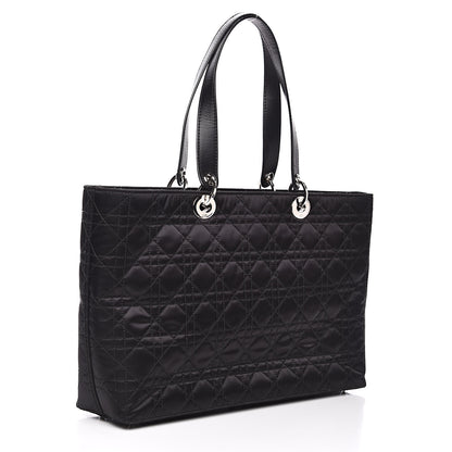 Christian Dior Nylon Cannage Tote Black 3 of 13