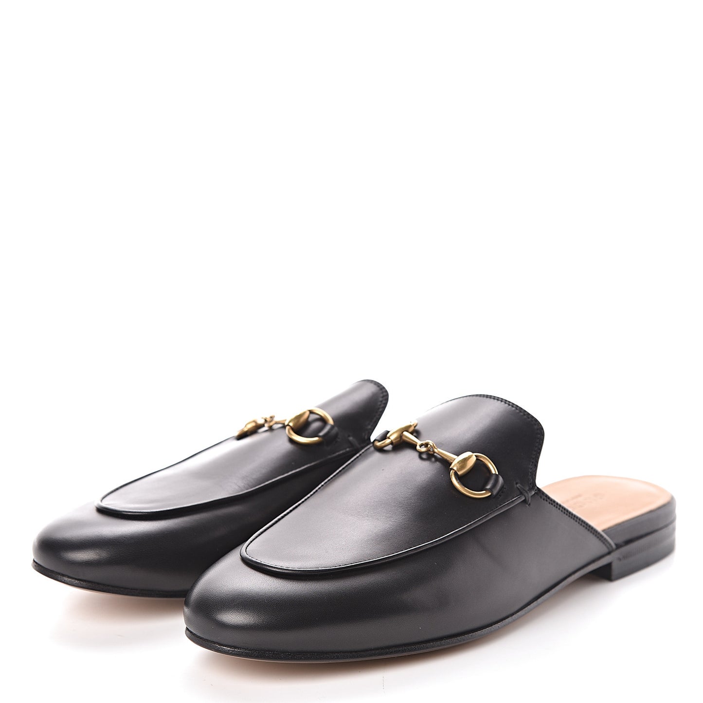 Calfskin Womens Princetown Slippers 37.5 Black