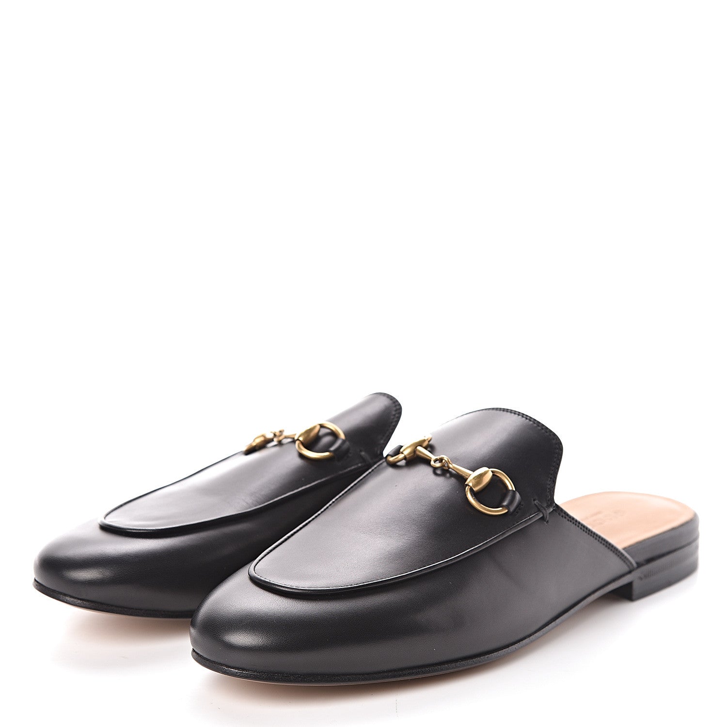Gucci Calfskin Womens Princetown Slippers 37.5 Black 3 of 7