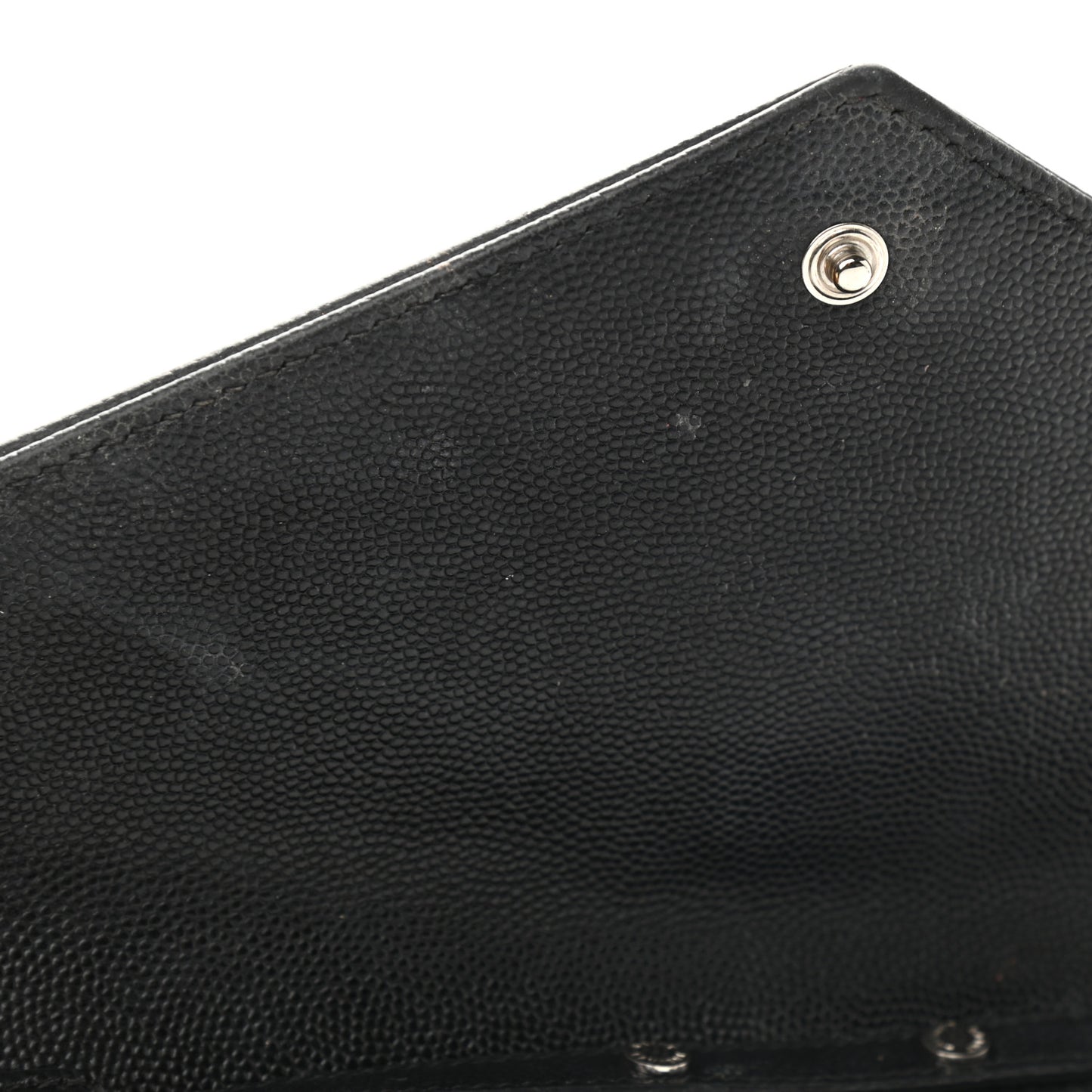 Grain De Poudre Matelasse Chevron Monogram Chain Wallet Black
