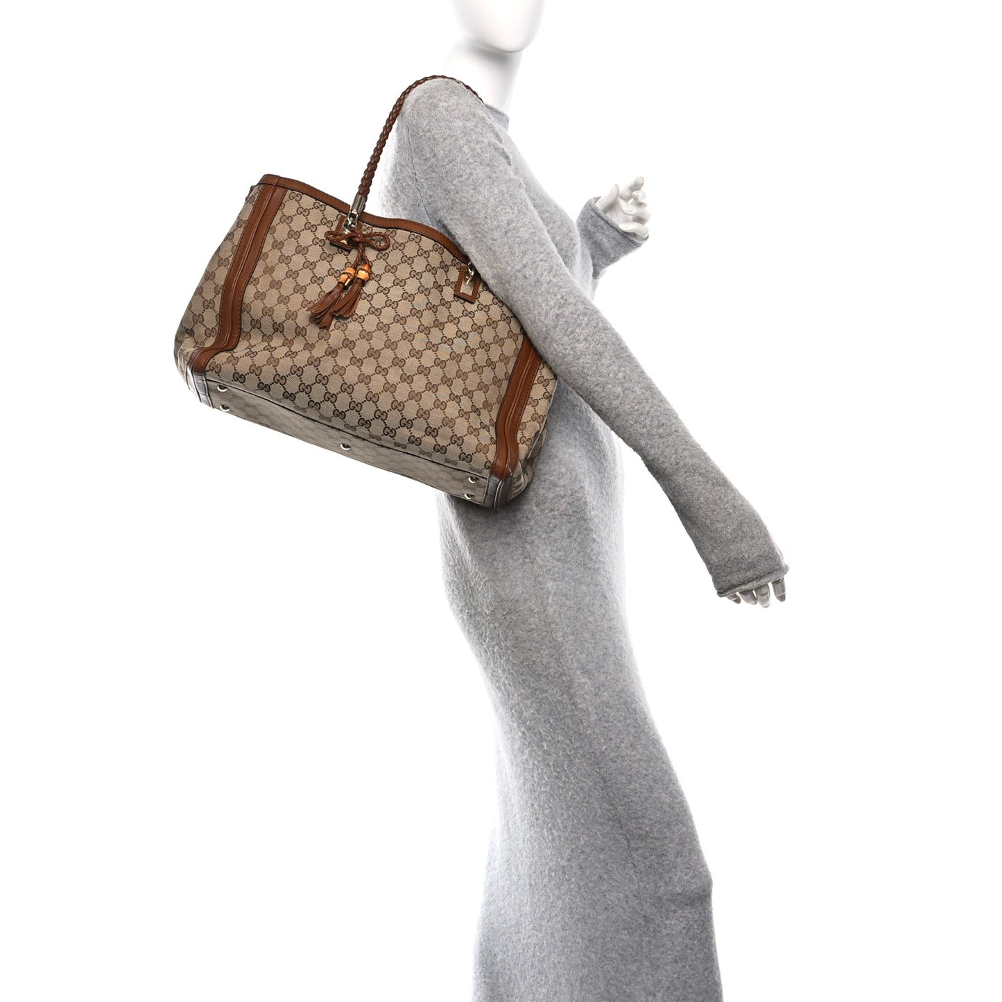 Monogram Cellarius Calfskin Medium Bella Tote Beige Ebony Cuir