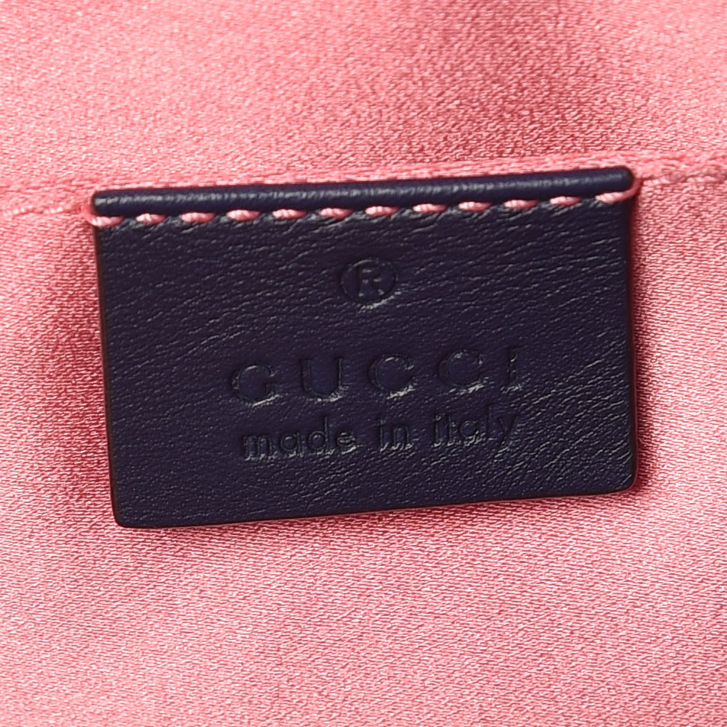 Gucci Kura Denim Matelasse Cubic Pearl Studded GG Marmont Dome Backpack Blue 11 of 13