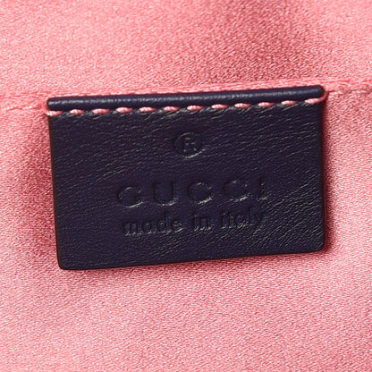 Gucci Kura Denim Matelasse Cubic Pearl Studded GG Marmont Dome Backpack Blue 11 of 13