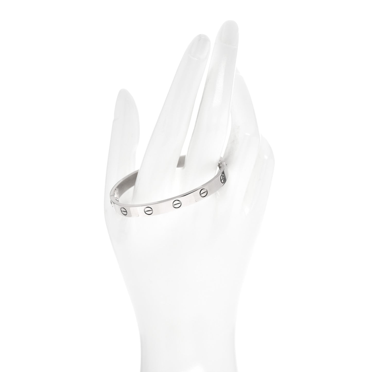 18K White Gold LOVE Bracelet 16