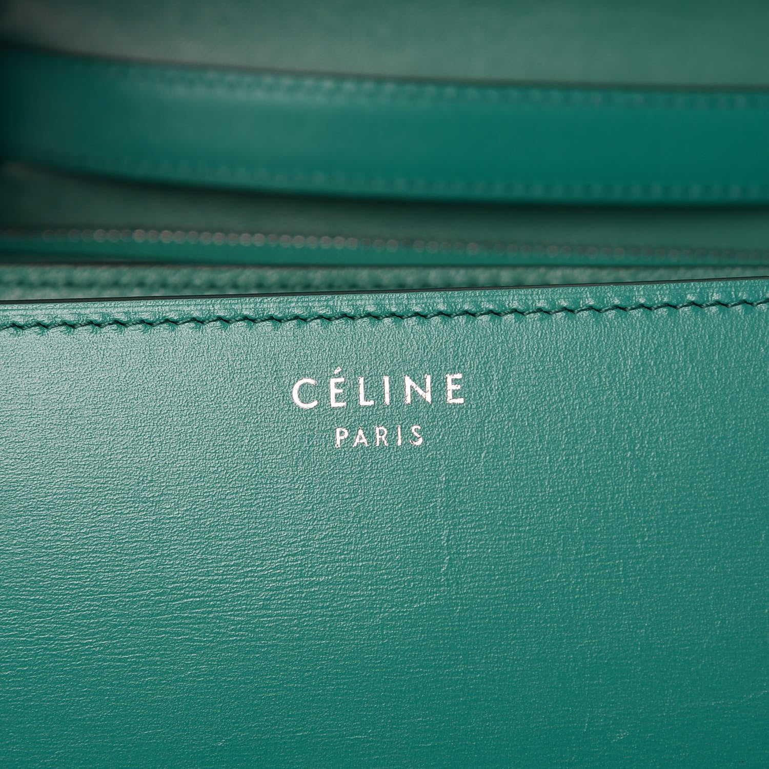 Celine Box Calfskin Medium Classic Box Flap Bag Cactus 6 of 7