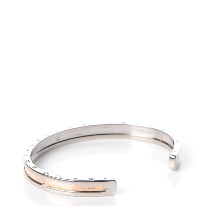 Bulgari 18K Rose Gold Stainless Steel B.Zero1 Cuff S/M 3 of 9