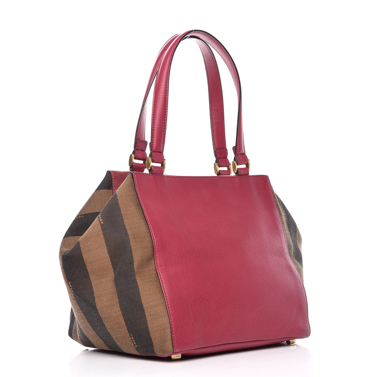 Pequin Vitello Magnetic Top Satchel Tobacco Amarena