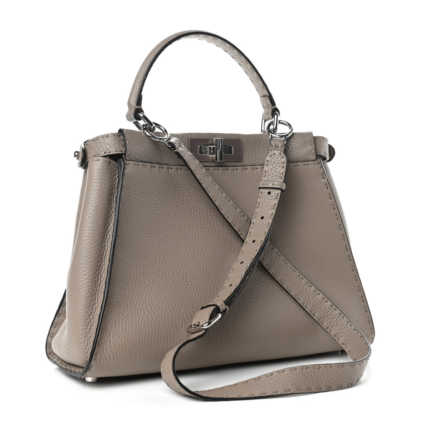 Cuoio Romano Selleria Medium Peekaboo Iconic Satchel Corda