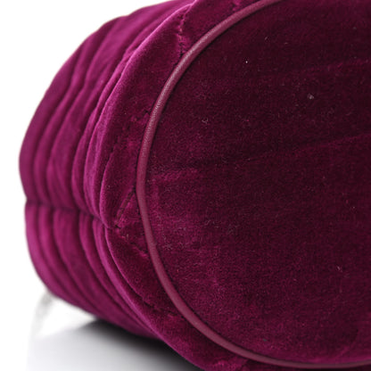 Gucci Velvet Matelasse Mini GG Marmont 2.0 Bucket Bag Fuchsia Violet Cyclamen 6 of 8