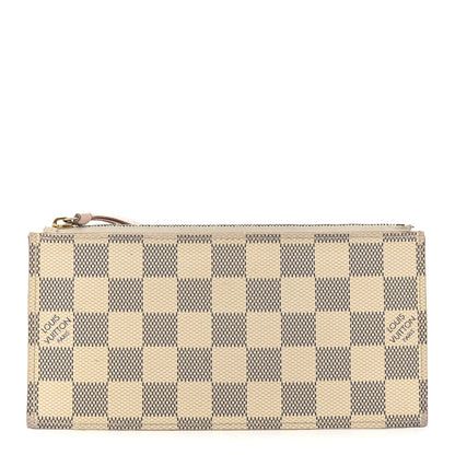 Louis Vuitton Damier Azur Felicie Chain Wallet Zippered Insert Rose Ballerine 1 of 10