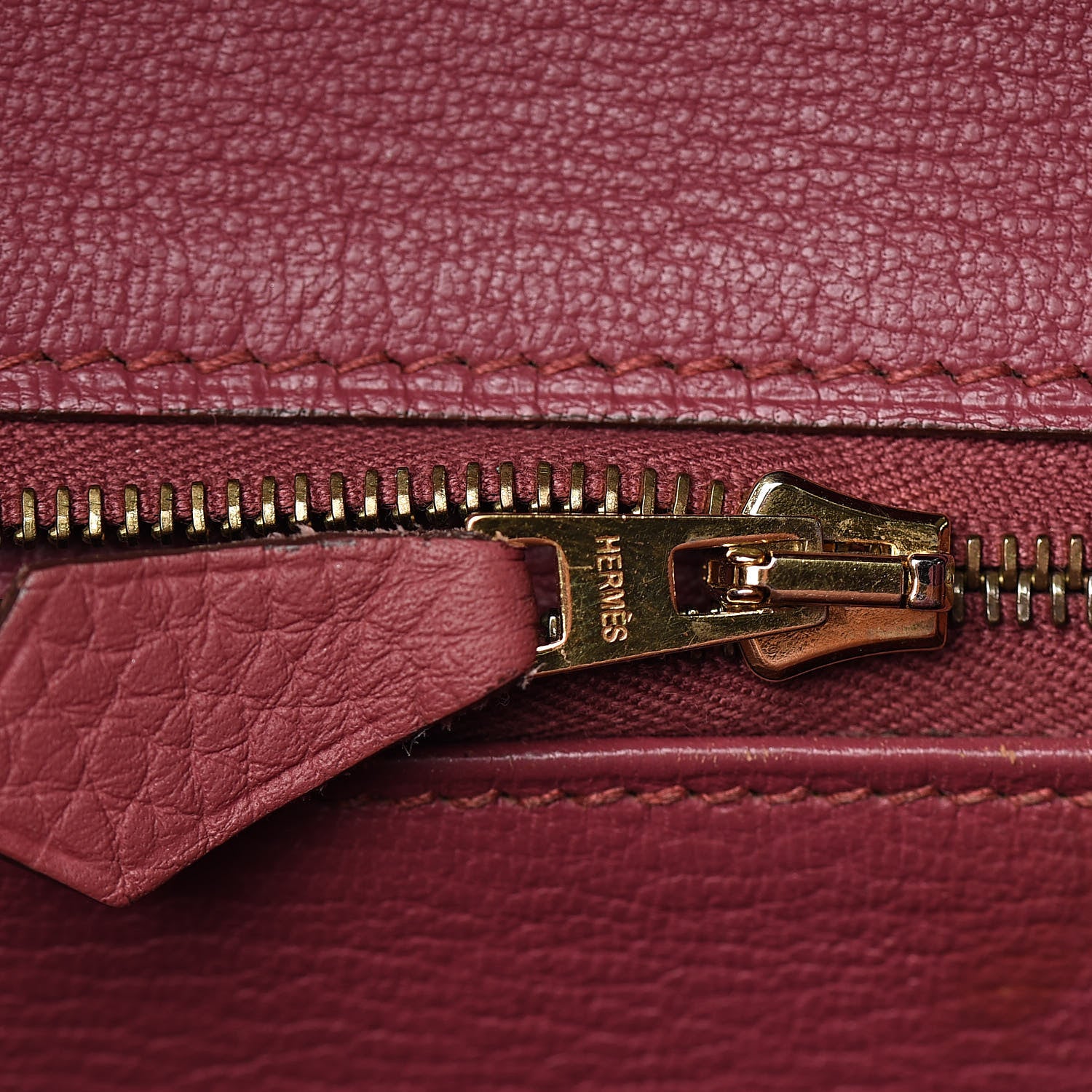 Hermes Taurillon Clemence Birkin 30 Bois de Rose 11 of 33