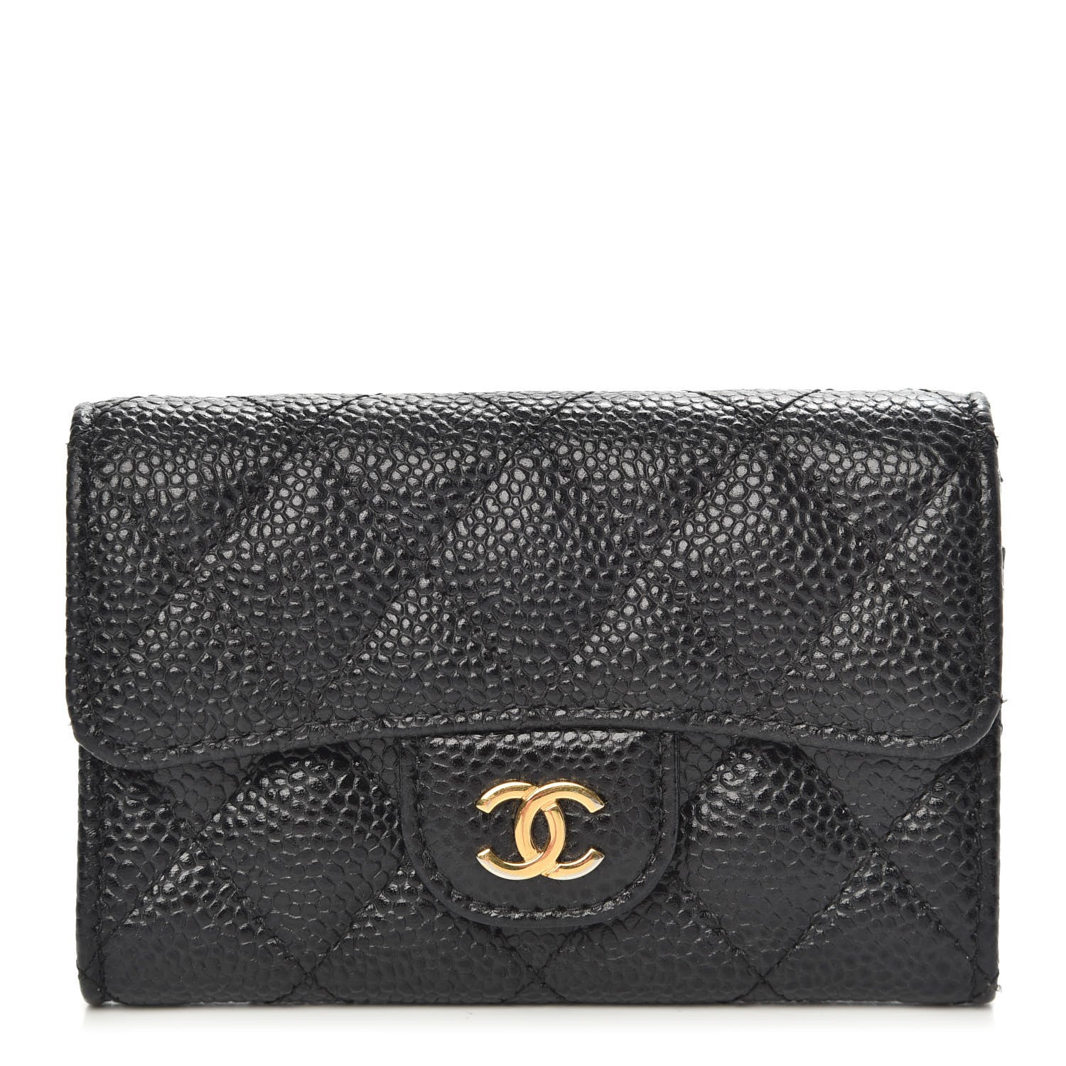 Chanel Caviar Quilted Flap Card Holder Black 1 of 9