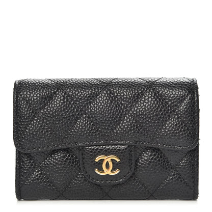 Chanel Caviar Quilted Flap Card Holder Black 1 of 9