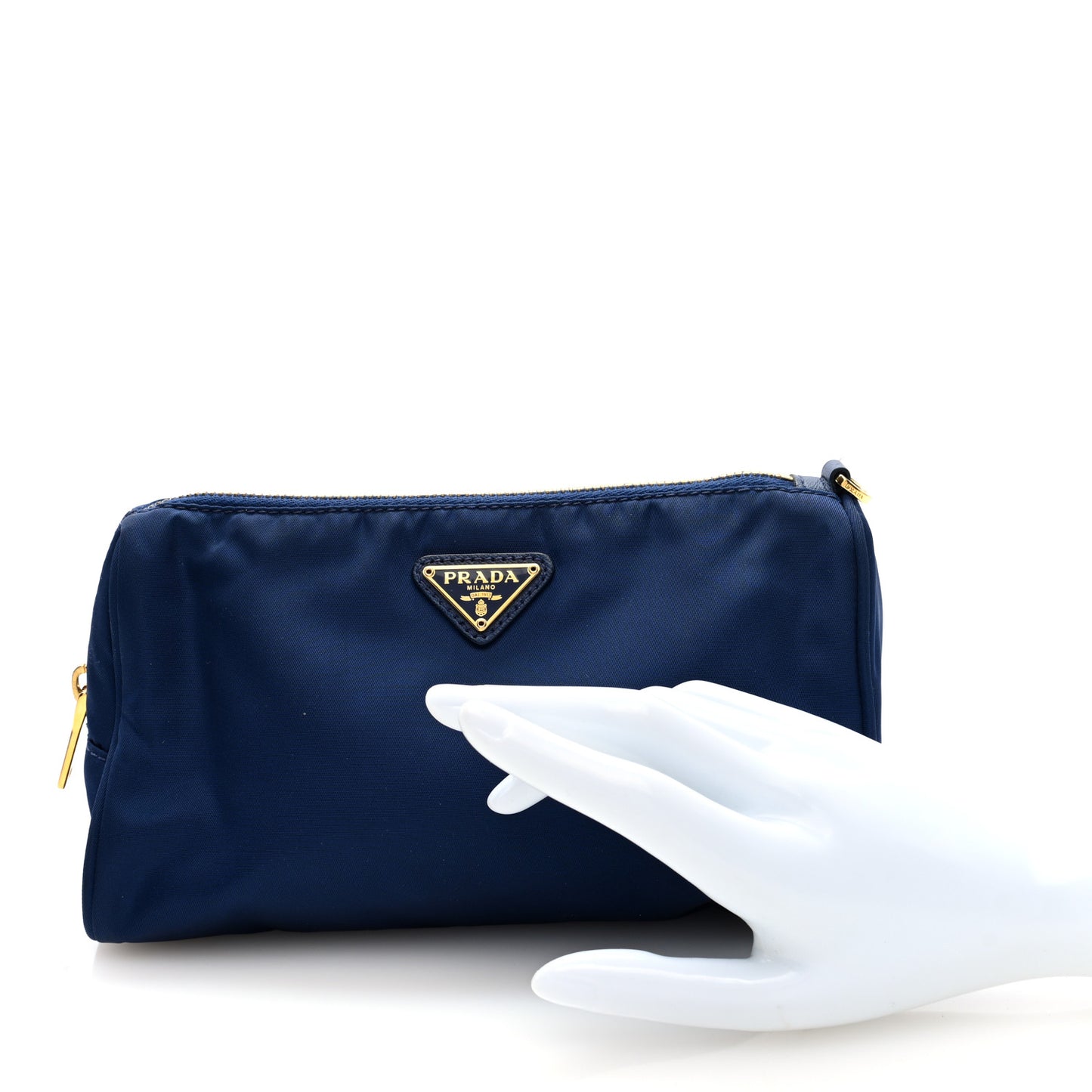 Tessuto Nylon Wristlet Pouch Blue