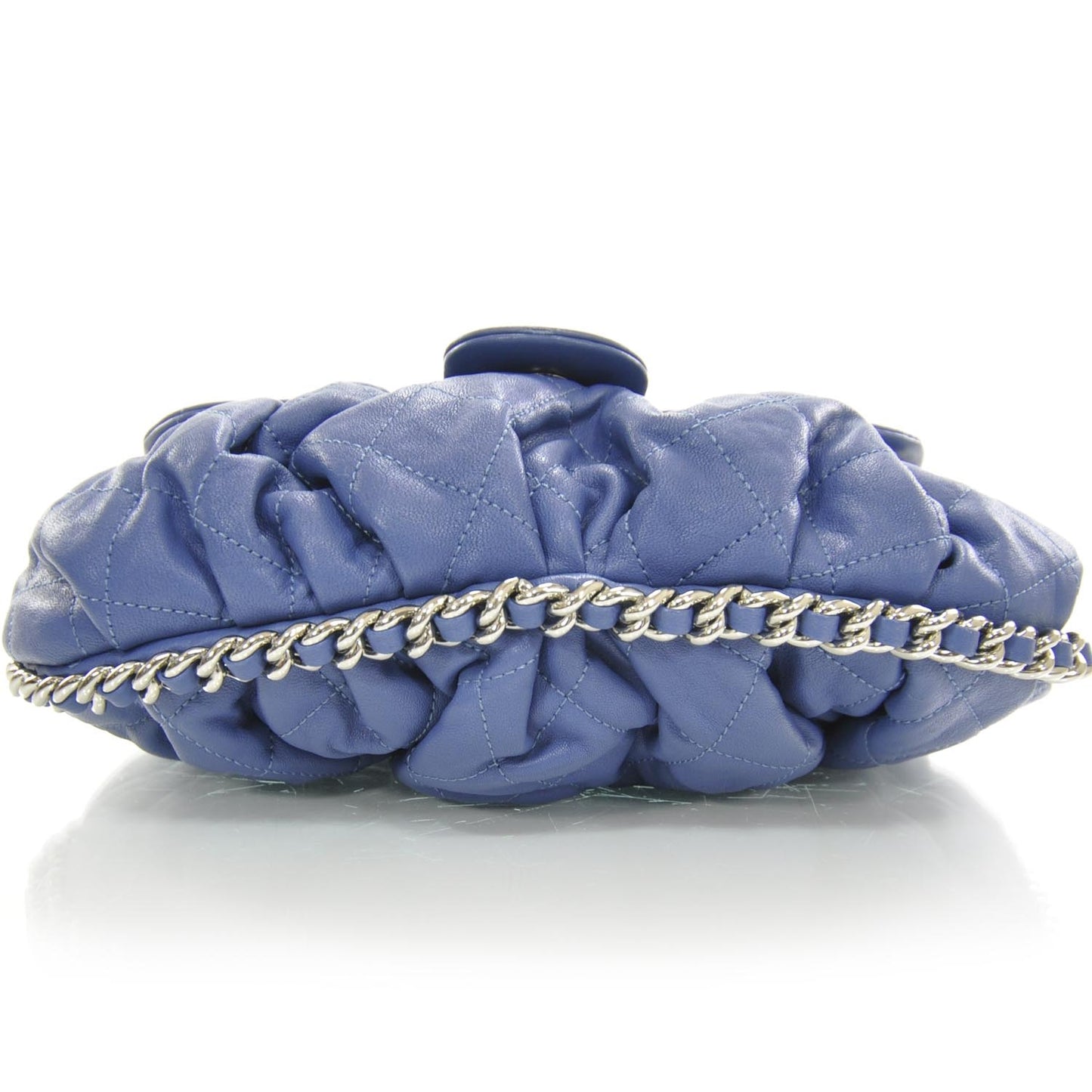 Washed Lambskin Chain Around Medium Messenger Bag Blue 12C