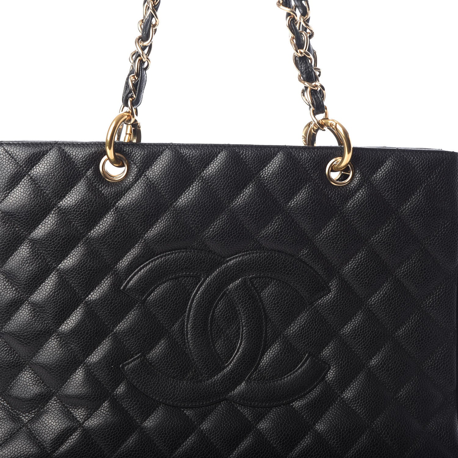 Chanel Caviar Quilted Grand Shopping Tote GST Black 7 of 9