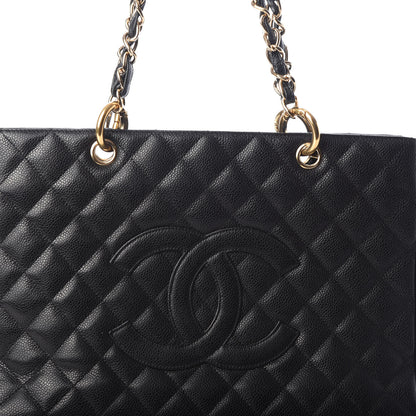 Chanel Caviar Quilted Grand Shopping Tote GST Black 7 of 9