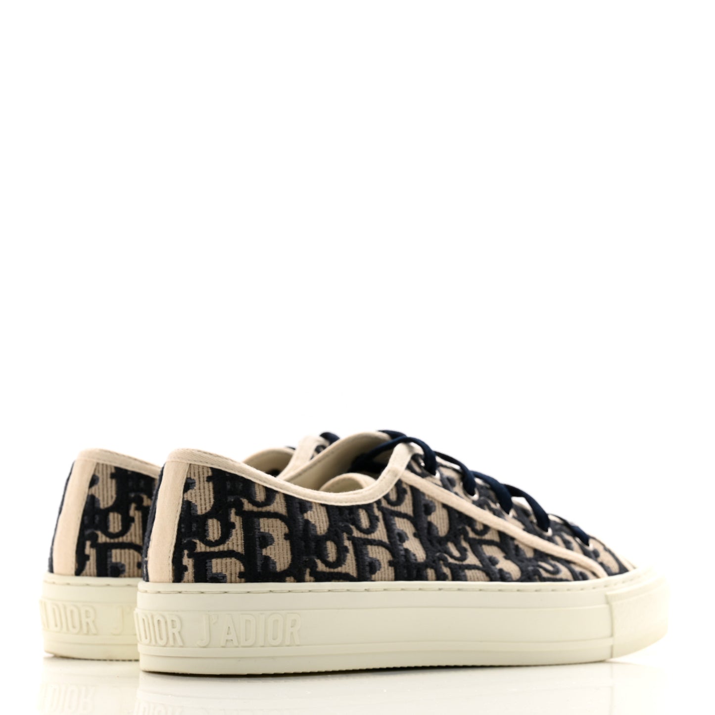 Canvas Oblique Walk'N'Dior Low Top Sneakers 39 Deep Blue