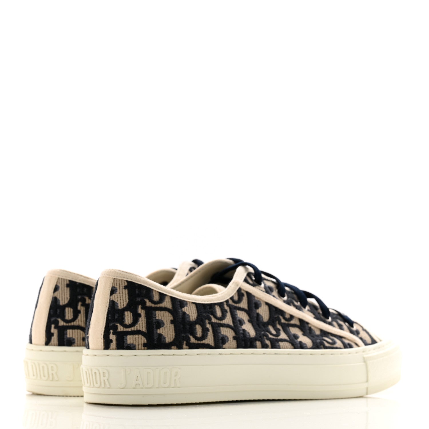 Christian Dior Canvas Oblique Walk'N'Dior Low Top Sneakers 39 Deep Blue 4 of 10
