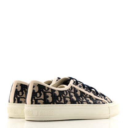 Christian Dior Canvas Oblique Walk'N'Dior Low Top Sneakers 39 Deep Blue 4 of 10