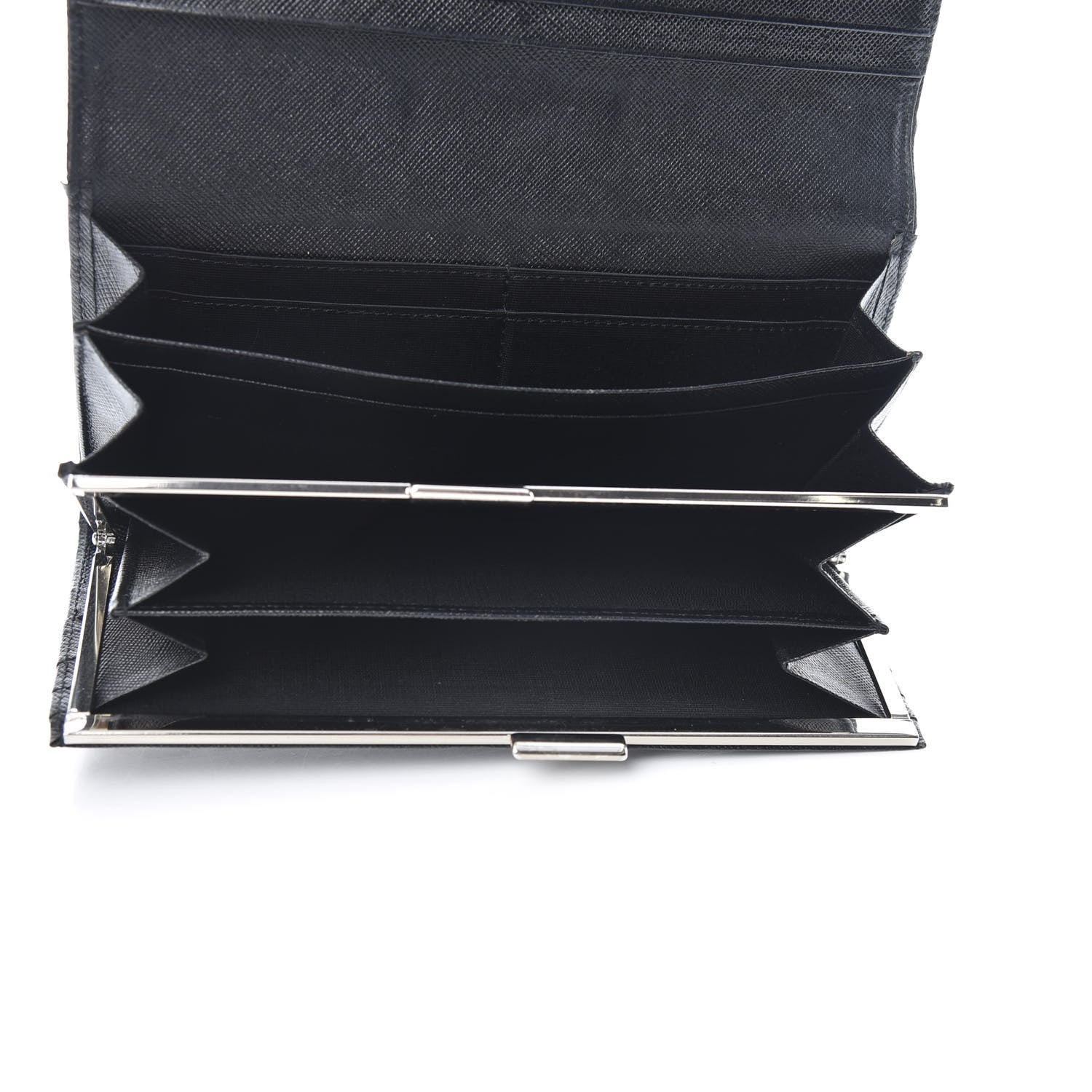 Burberry Calfskin House Check Continental Flap Wallet Black 5 of 17
