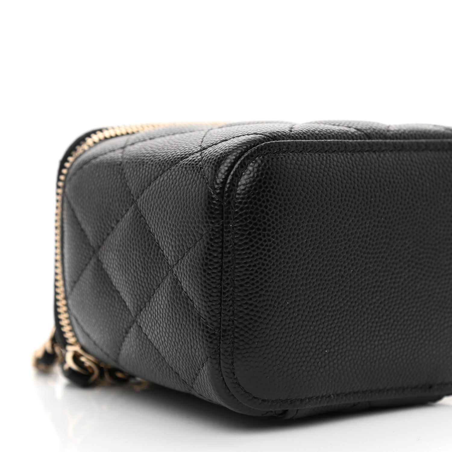 Chanel Caviar Quilted Mini Vanity Case With Chain Black 9 of 11