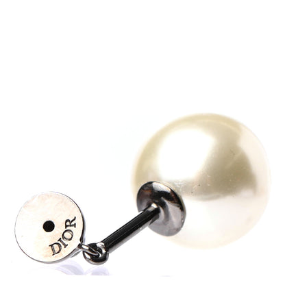 Christian Dior Crystal Pearl My ABCDior Q Tribale Earring Black Silver 4 of 4
