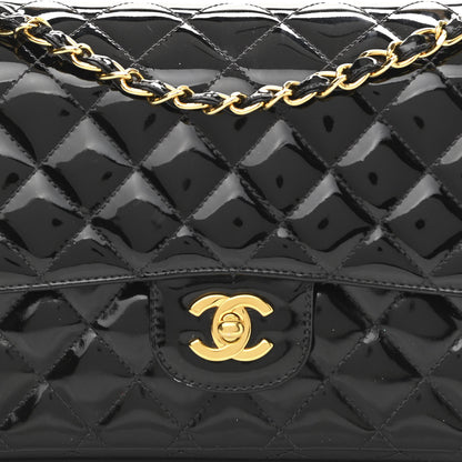 Chanel Patent Quilted Medium Double Flap Black 8 of 12