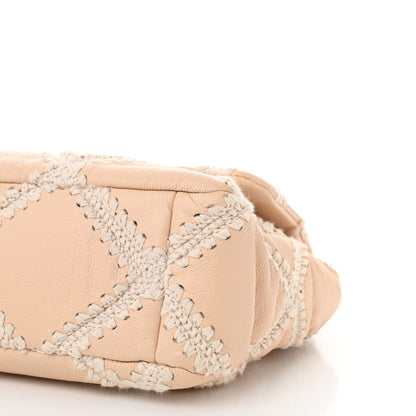 Chanel Calfskin Crochet Large Chanel 19 Flap Beige 10 of 11