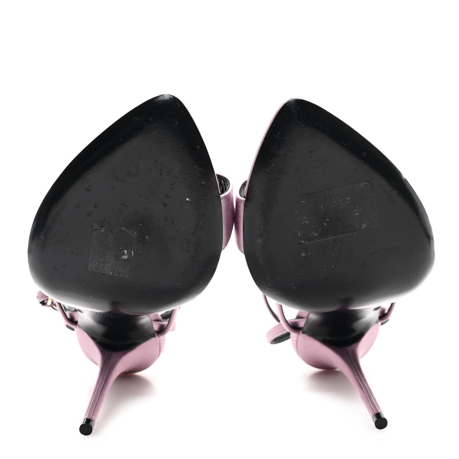 Saint Laurent Crepe Satin Dive 110 Mule Sandals 38.5 Ancient Pink 6 of 11