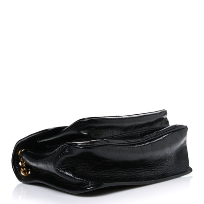 Saint Laurent Crinkled Calfskin Matelasse Monogram Medium Niki Chain Satchel Black 4 of 10