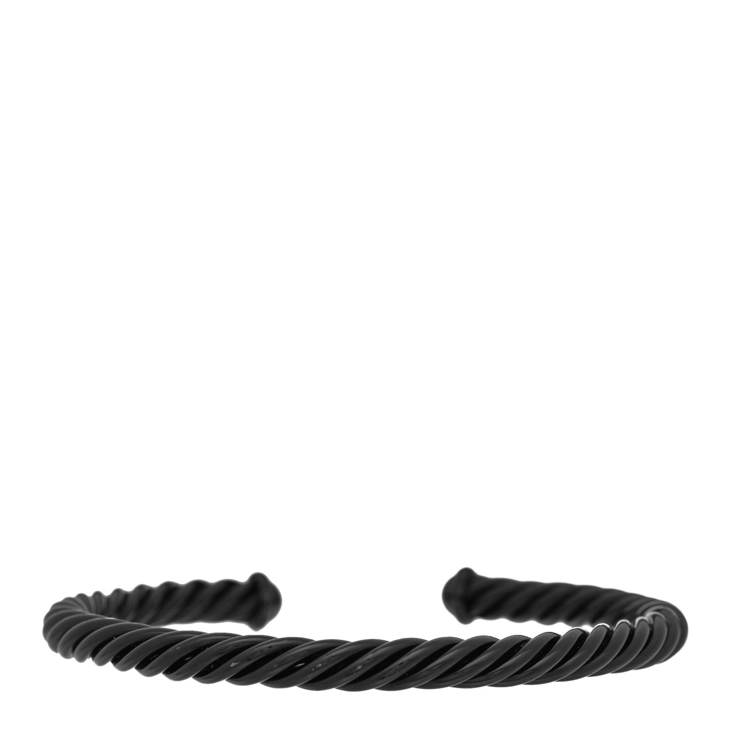 Aluminum 6mm Cable Cuff Bracelet Black