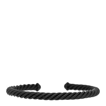 David Yurman Aluminum 6mm Cable Cuff Bracelet Black 2 of 3