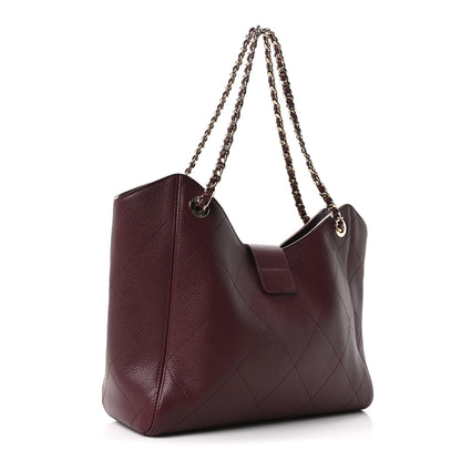 Chanel Grained Calfskin Large Shopping Bag Dark Burgundy 4 of 12
