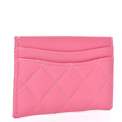 Chanel Caviar Quilted Card Holder Pink 3 of 9