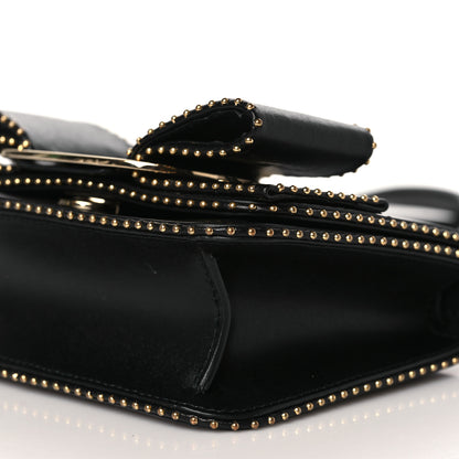 Salvatore Ferragamo Calfskin Studded Mini Vara Bow Rainbow Crossbody Bag Black 8 of 8
