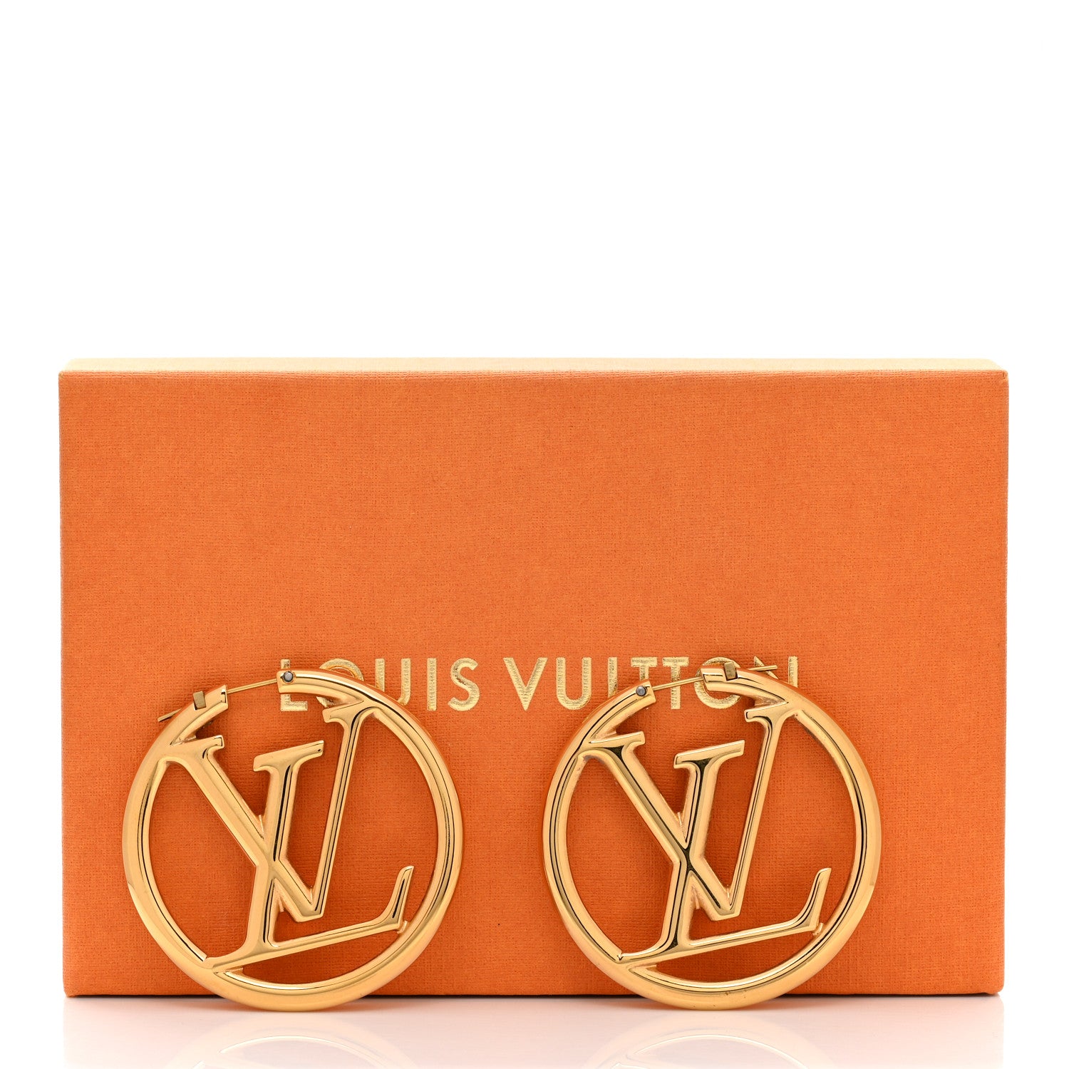 Louis Vuitton Metal Louise Hoop Earrings Gold 5 of 5