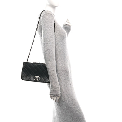 Chanel Calfskin Diamond Embossed Medium New Chic Flap Black 2 of 12