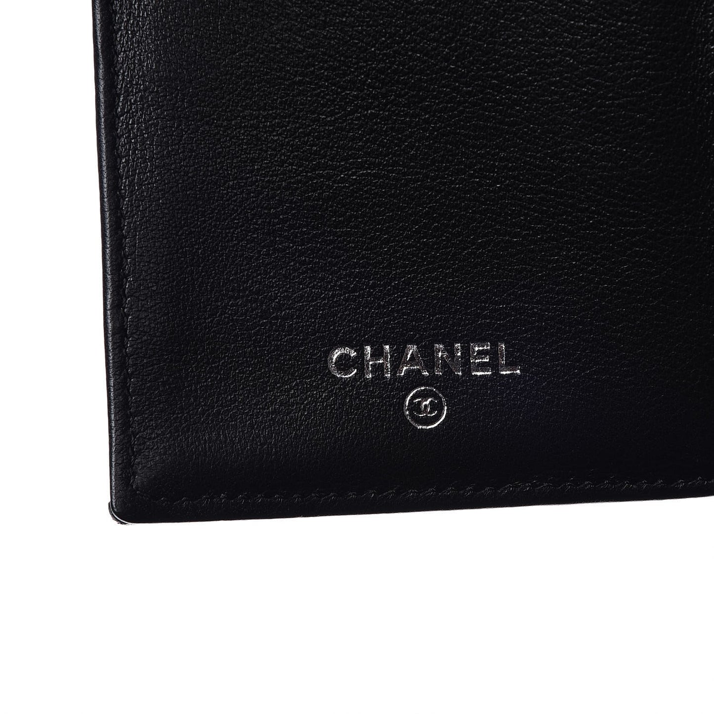 Calfskin Diamond Stitched Long Flap Wallet White