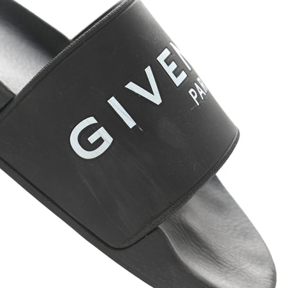 Givenchy Rubber Logo Pool Slide Sandals 40 Black 10 of 11