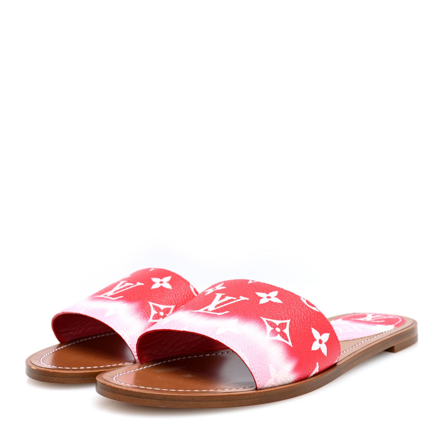 Monogram Escale Lock It Flat Mule 40 Rouge
