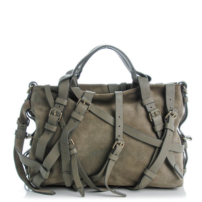 Alexander Wang Suede Kirsten Satchel Grey 1 of 8