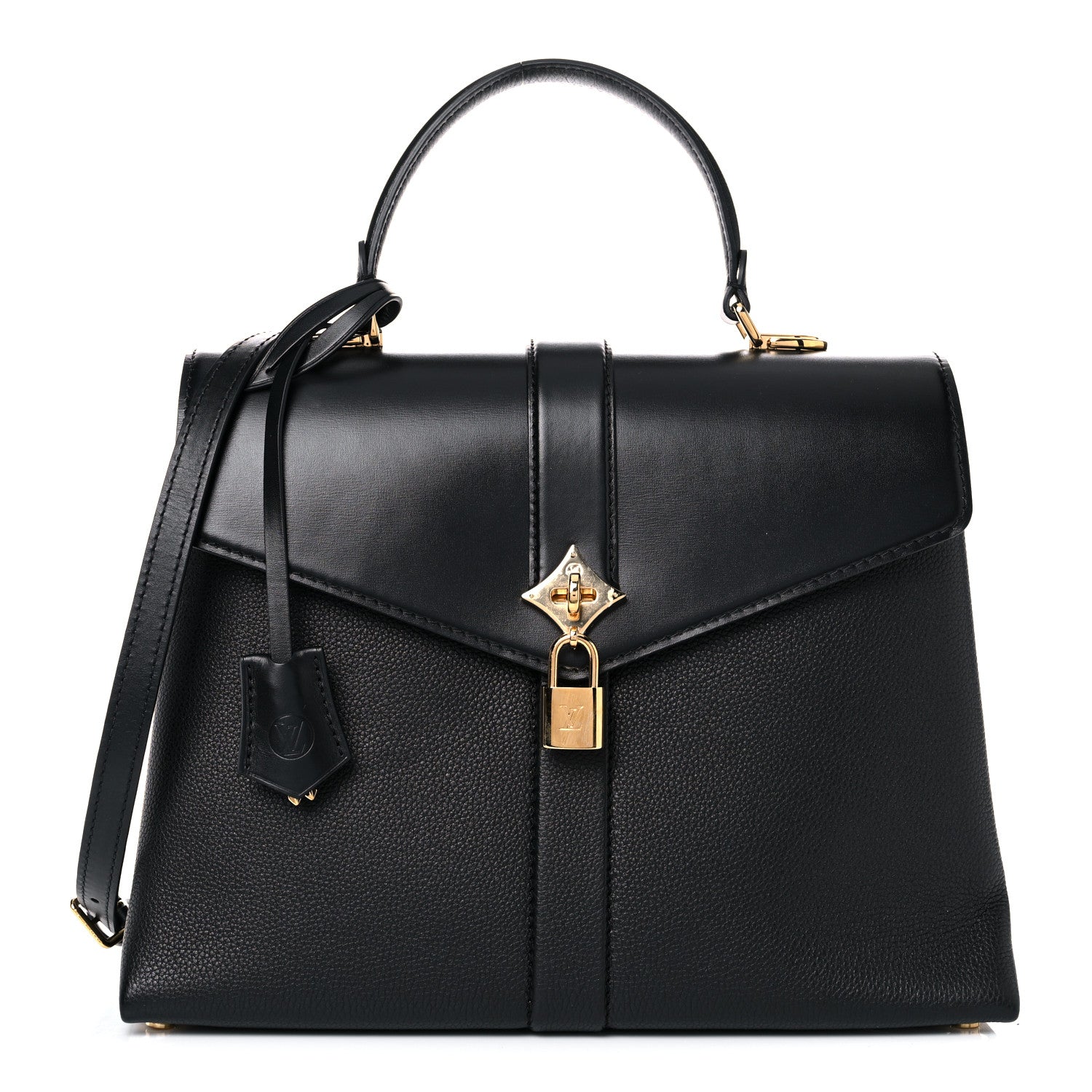 Louis Vuitton Grained Smooth Calfskin Rose Des Vents MM Black 1 of 12