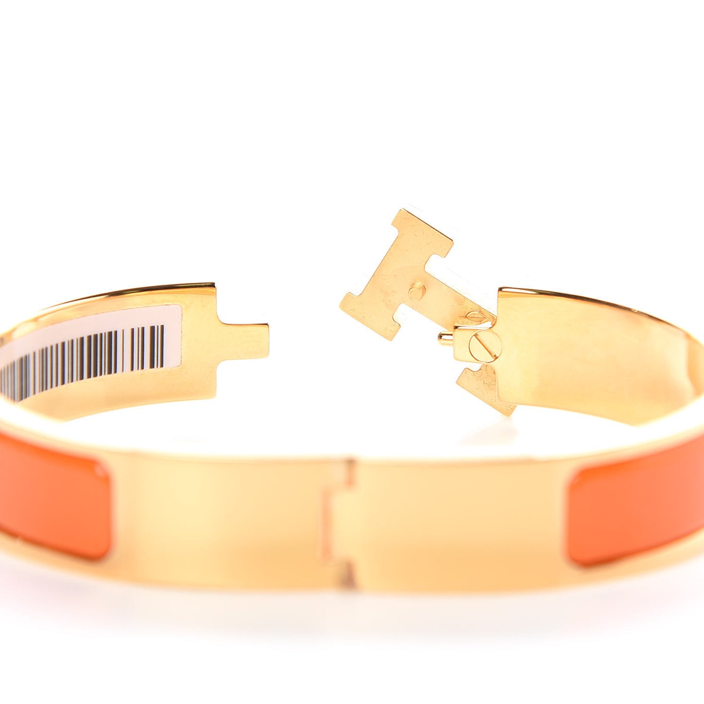 Enamel Narrow Clic Clac H Bracelet PM Orange