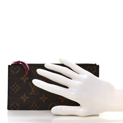 Louis Vuitton Monogram Felicie Chain Wallet Zippered Insert Fuchsia 2 of 6
